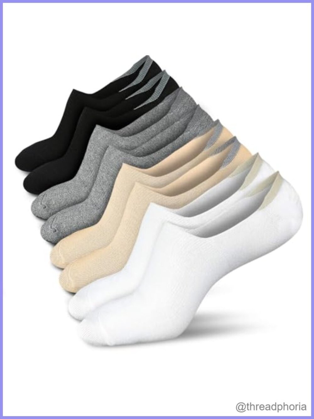 Combed Cotton No Show Socks Women Low Cut Non Slip Ankle Socks 4 Pairs
